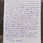 Carta manuscrita de Bantia Losac a soldado reverso
